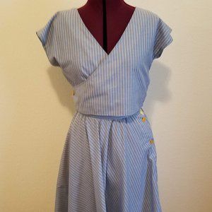 Vintage Cotton Top and Skirt Set